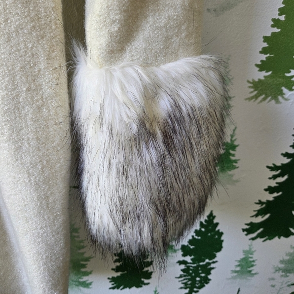 Coat Dress with Faux Fur Trim - Picture 3 of 13